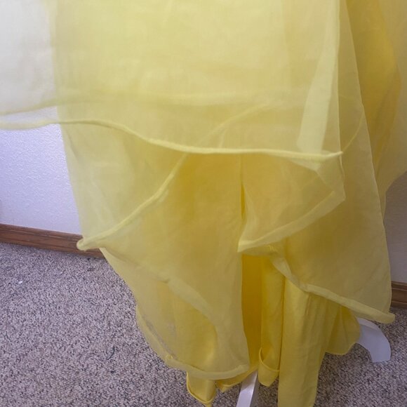 Vintage Intime California Yellow Nightgown & Robe Set Size S Chiffon Bell Sleeve - Picture 8 of 16